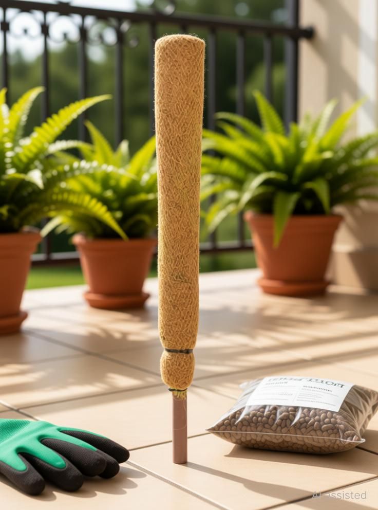 Coco Pole 2 FT(61 cm) - 4 Pieces -Moss & Coir Stick for Money Plant Container Set-image-23