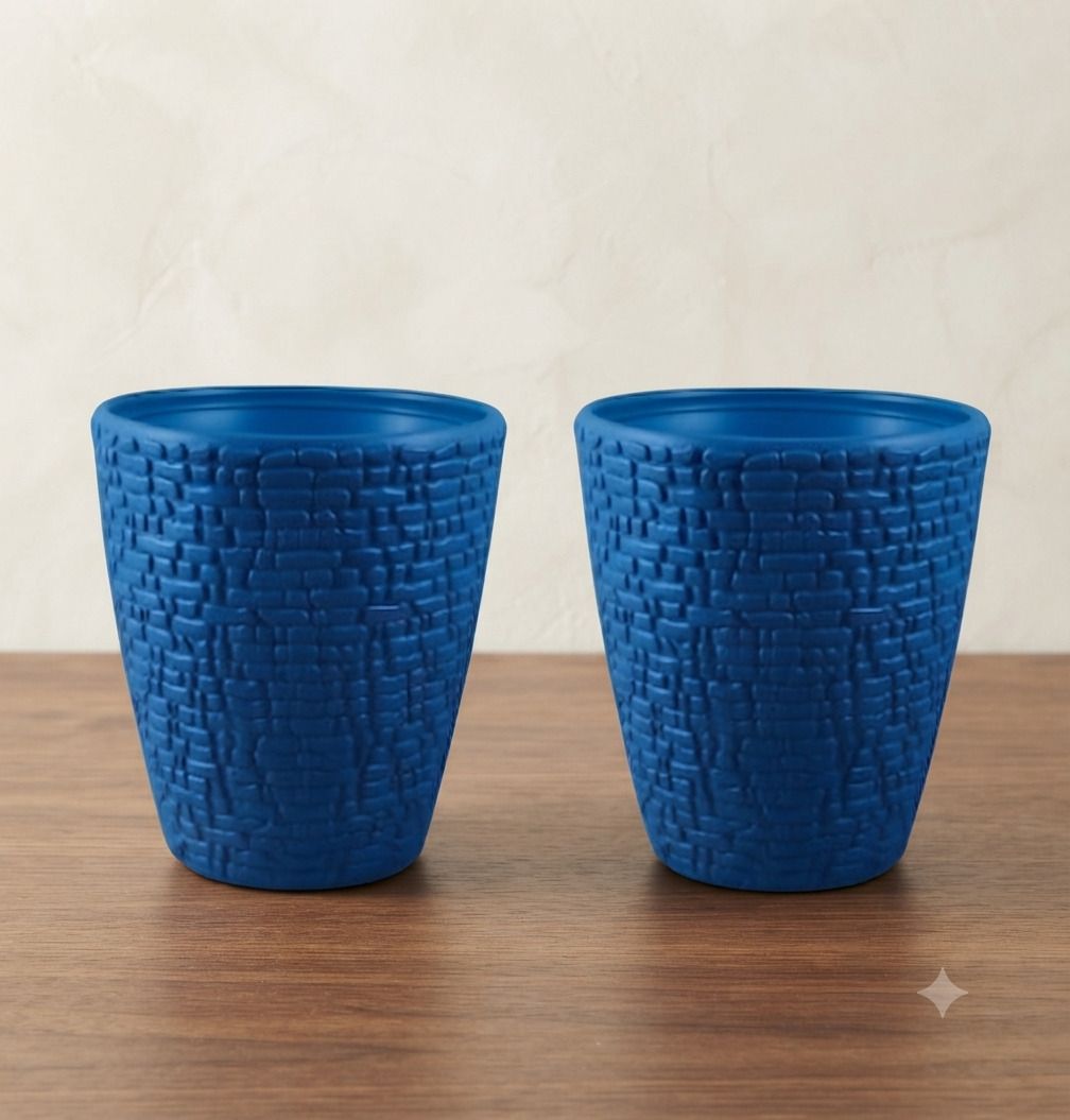 POTS 2 SET BLUE BLOWING Plant Container Set-image-46