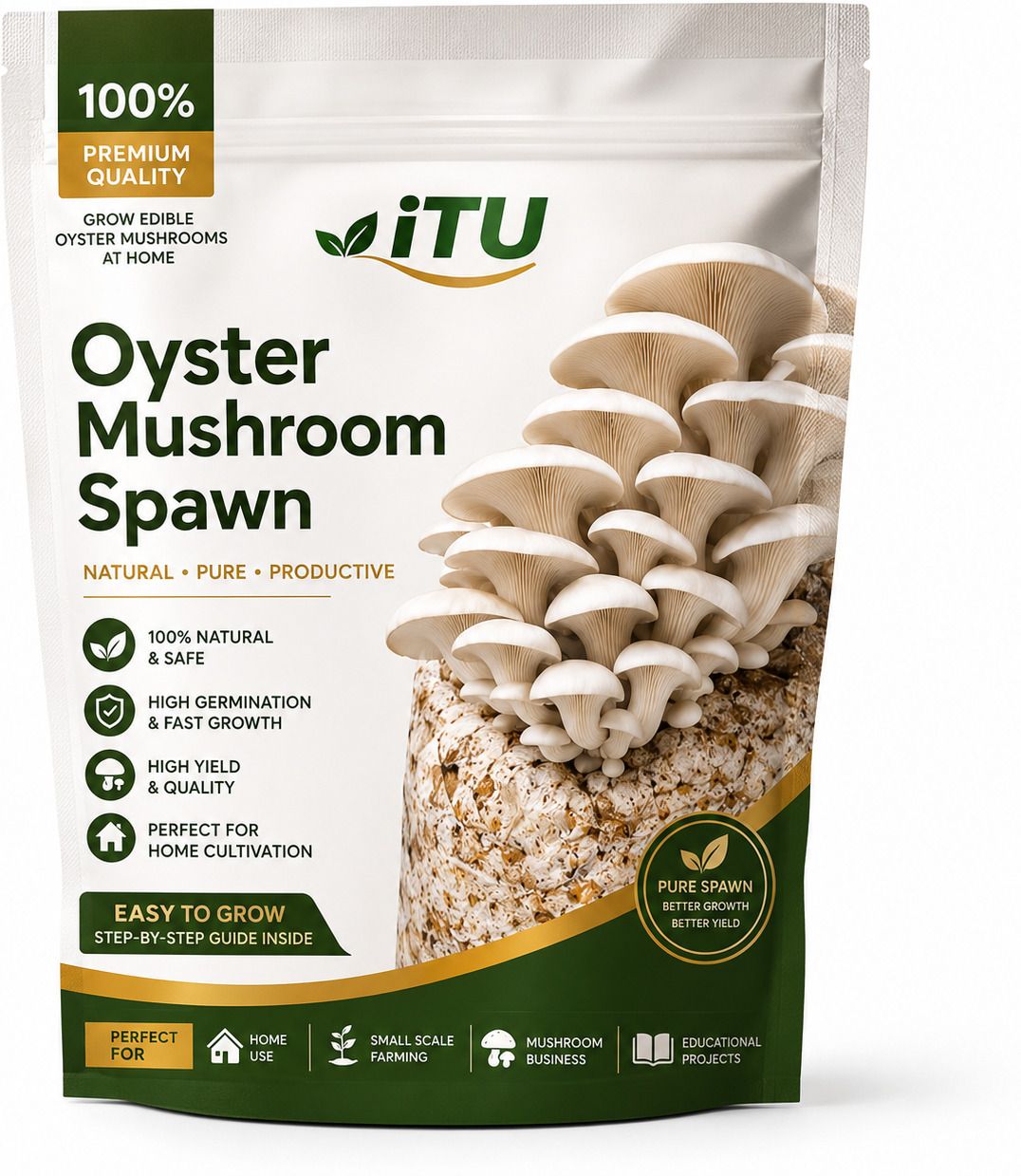 Oyster Mushroom Spawn |, High Quality |, Fast Growing |, Indoor Grow Kit Seed-image-29