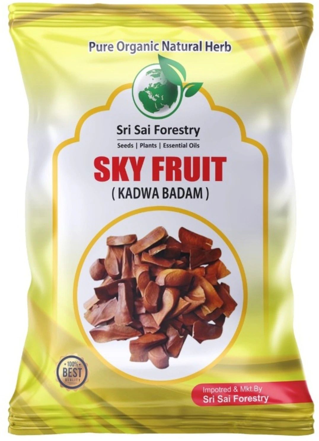 SUGAR BADAM KADWA, KADUA BADAM SKY FRUIT MAHOGANY SEEDS, DIABETES ALMONDS Seed