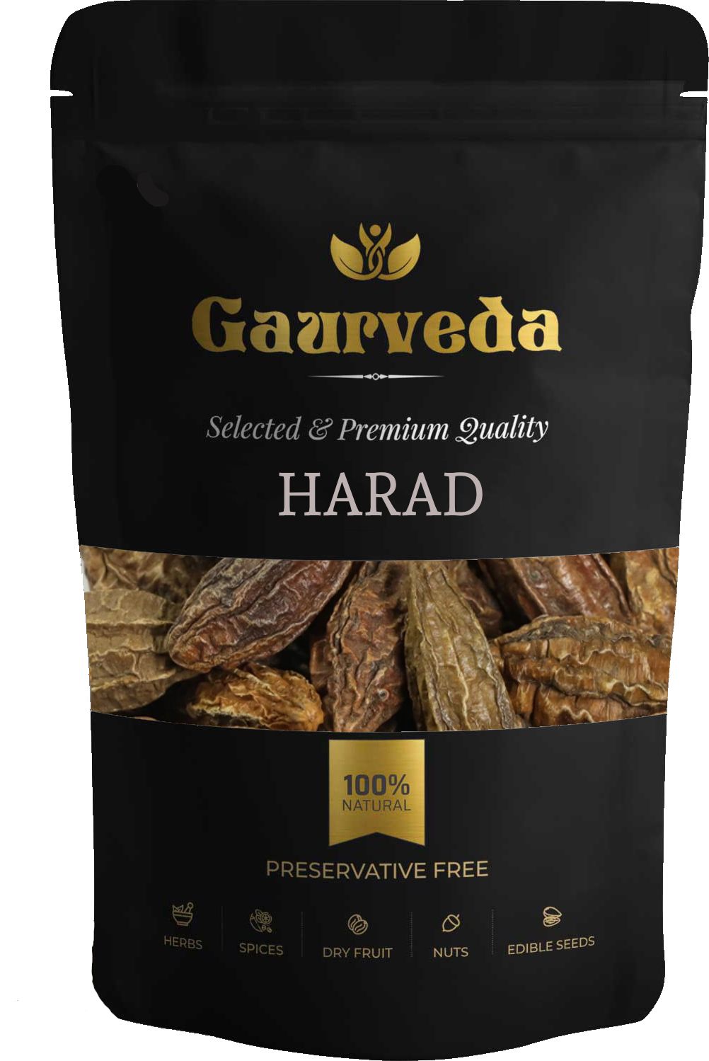 gaurveda Harad Badi Pili - Harad Big - Haritaki - Yellow Terminalia Chebula Seed-picture-15