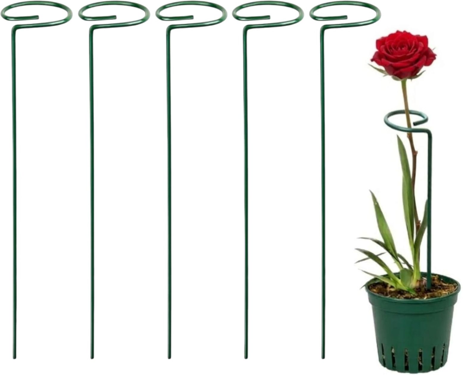 18 inch Metal plant support stick for stem stake Plant Straightener-image-15
