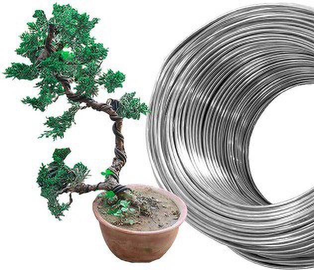 66ft Silver Aluminium wire 2mm for craft bonsai Plant Straightener-image-37