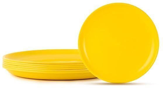 gepenterprises Gulaab Yellow Round 11 Inches Plastic Dinner Plate-picture-47