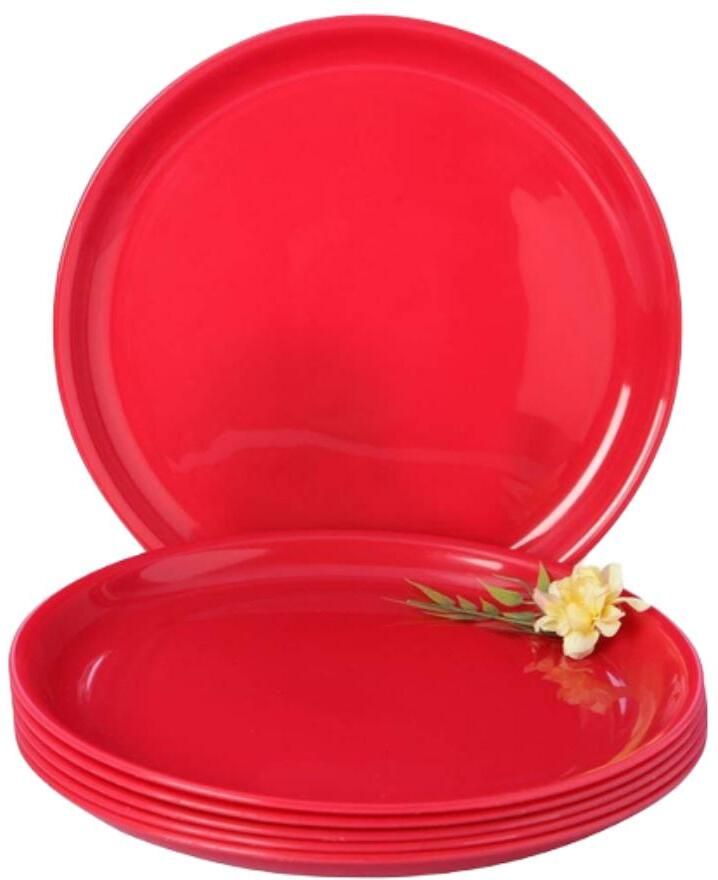 Plates For Daily Kitchen Use (Set of 6) Red Color (PKx090) Dinner Plate-image-47