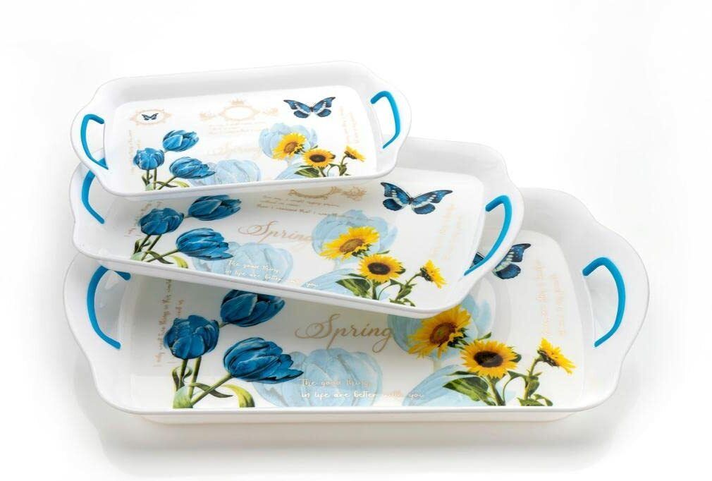 jaybhagwati Plastic Trays for Kitchen Serving Tray Tray Set for Serving Tea Tray Fancy Tray-picture-16