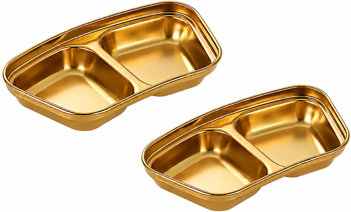 hevasnek Snack Serving Plate, Food Grade Mirror Finish Dish Chip & Dip Tray-picture-22