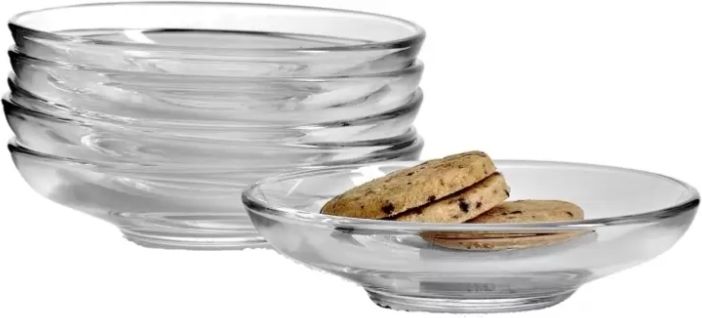Round Glass Quarter Plate Set (Set Of Six) Quarter Plate-image-25
