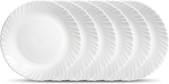 Opalware Plain Glass Classique Collection Full Plate Set, 10-inch,_NewR40 Dinner Plate-image-15