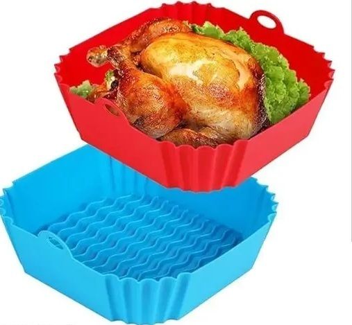 Square Airfryer Tray Red & Blue Perfect for your Airfryer Tray
