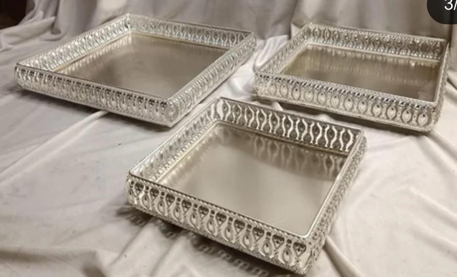 platess GERMAN SILVER PLATED TRAYS SQUARE SHAPED Tray-picture-27