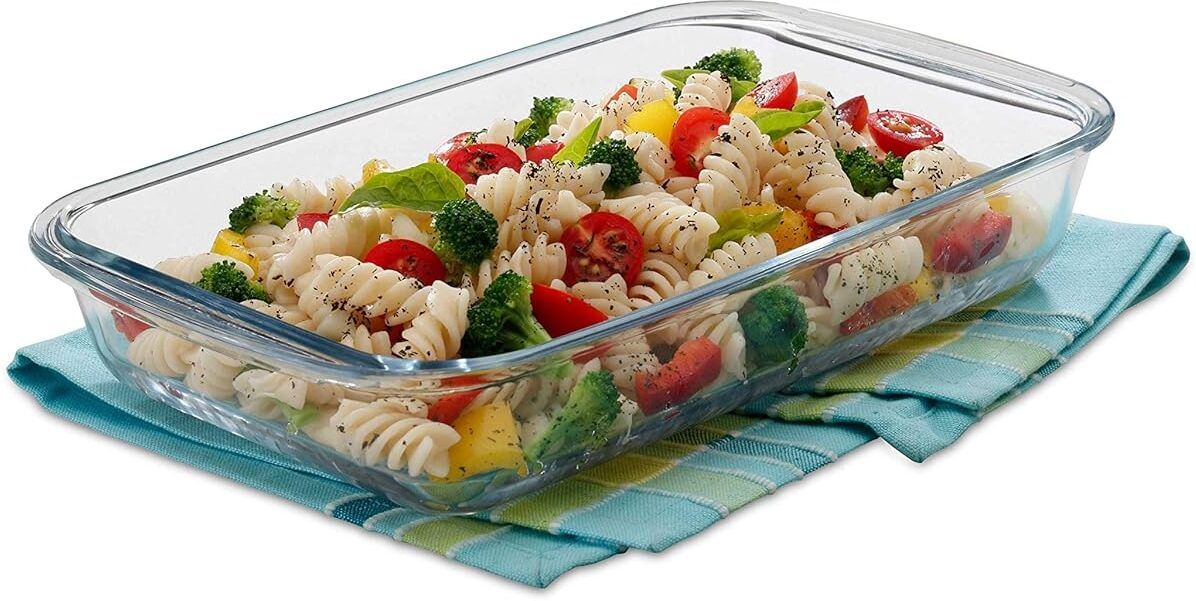 Microwave Safe Glass Rectangular Food Tray Modern Serving Bowl Dishwwasher Safe Dinner Plate-image-48