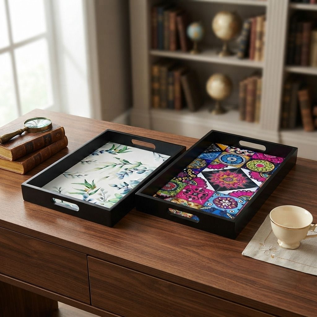 espoir bloom Elegent Wooden serving tray EB-2SER.TRAY19 Chip & Dip Tray-picture-37