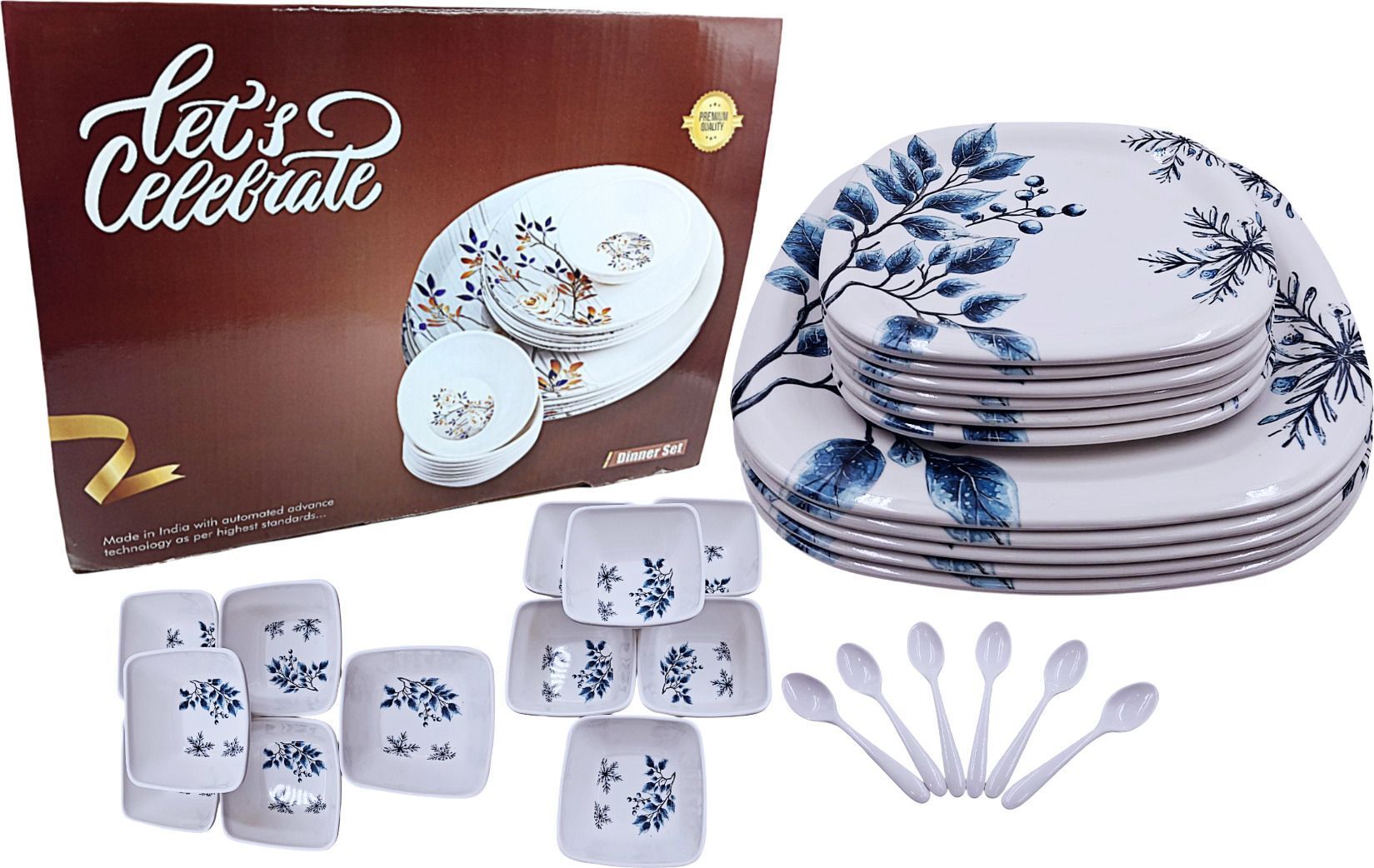 Melamine 10.5" dinner plate With 8" Snacks plate Set of 30pc_New Dinner Plate-image-25