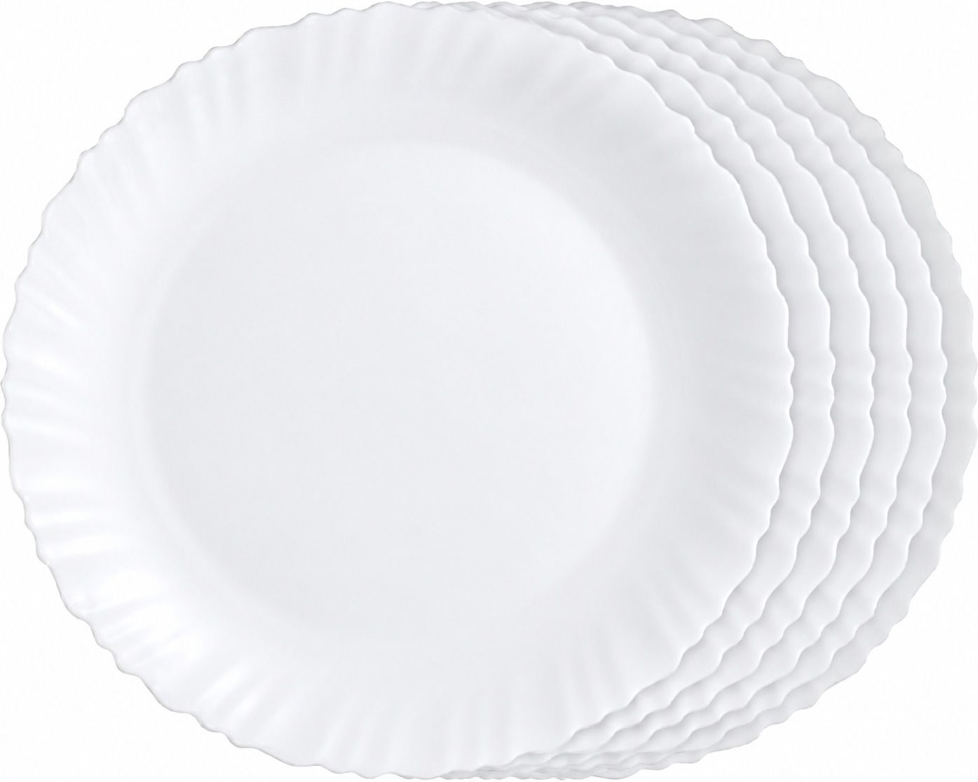 Round Opalware white Full Plate Set, 11-inch(27cm), 6 Pieces, White_New Dinner Plate-image-16