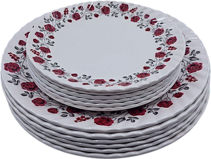 Melamine 11" dinner plate With 8" Snacks plate Set of 12 pc_New Dinner Plate-image-33