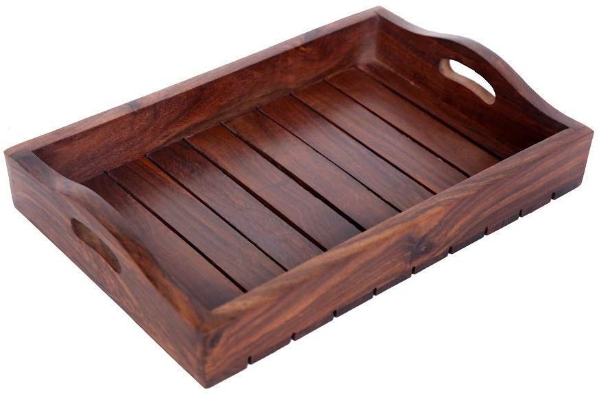Sheesham Wooden Antique Handmade Serving Tray for Dining Table and Kitchen Tray-image-23