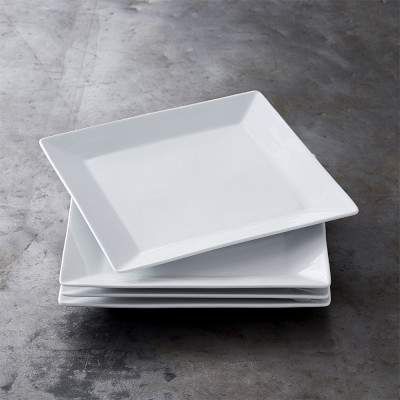Snack Plate Salad Plate and Dessert Plate Small Square Design Multipurpose Use Quarter Plate