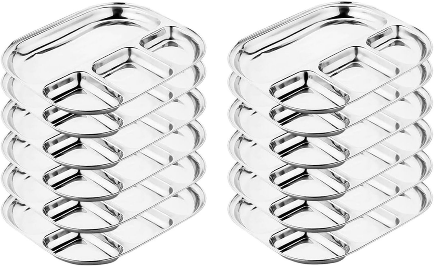 dynore Stainless Steel 4 IN 1 Four Compartment Nasta/Dosa/Dinner/Partition Plate Sectioned Plate-picture-16