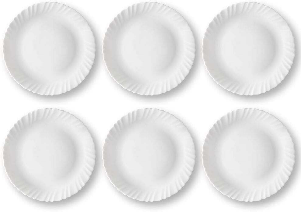 homensk RAVRI Plain Glass Classique Collection Full Plate Set, 10-inch, 6 Pieces_NewR20 Dinner Plate-picture-38