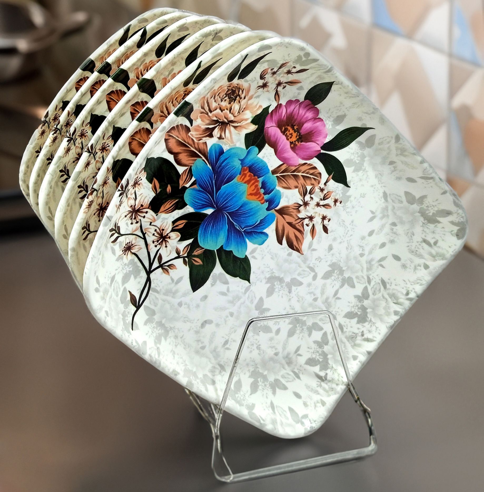 Melamine Dinner Plates: Lightweight and Easy to Clean Square Kitchen crockery Dinner Plate-image-25