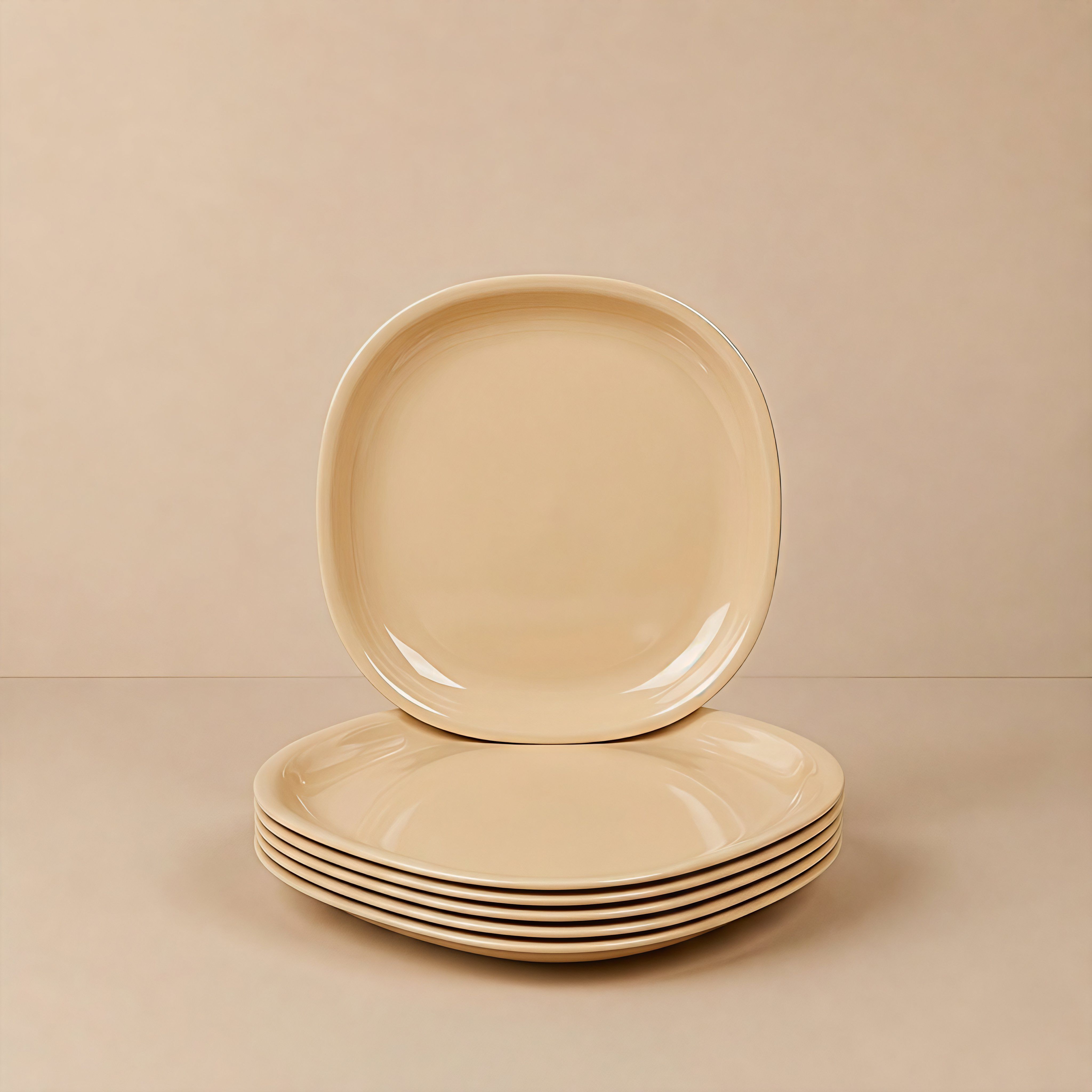 gepenterprises Beige 11 Inch Square Plastic Half Plate-picture-11