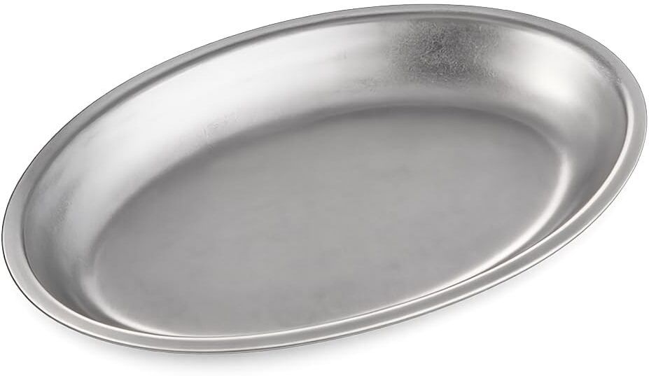 pratyadh Stainless Steel Oval Serving Tray Silver Mirror Finish Tray-picture-41
