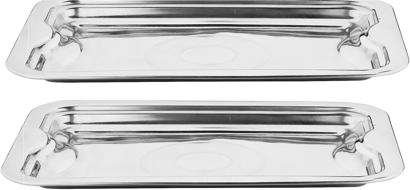 Serving Tray Rectangle Premium Dining Table Plater, Large, Silver Tray-image-42