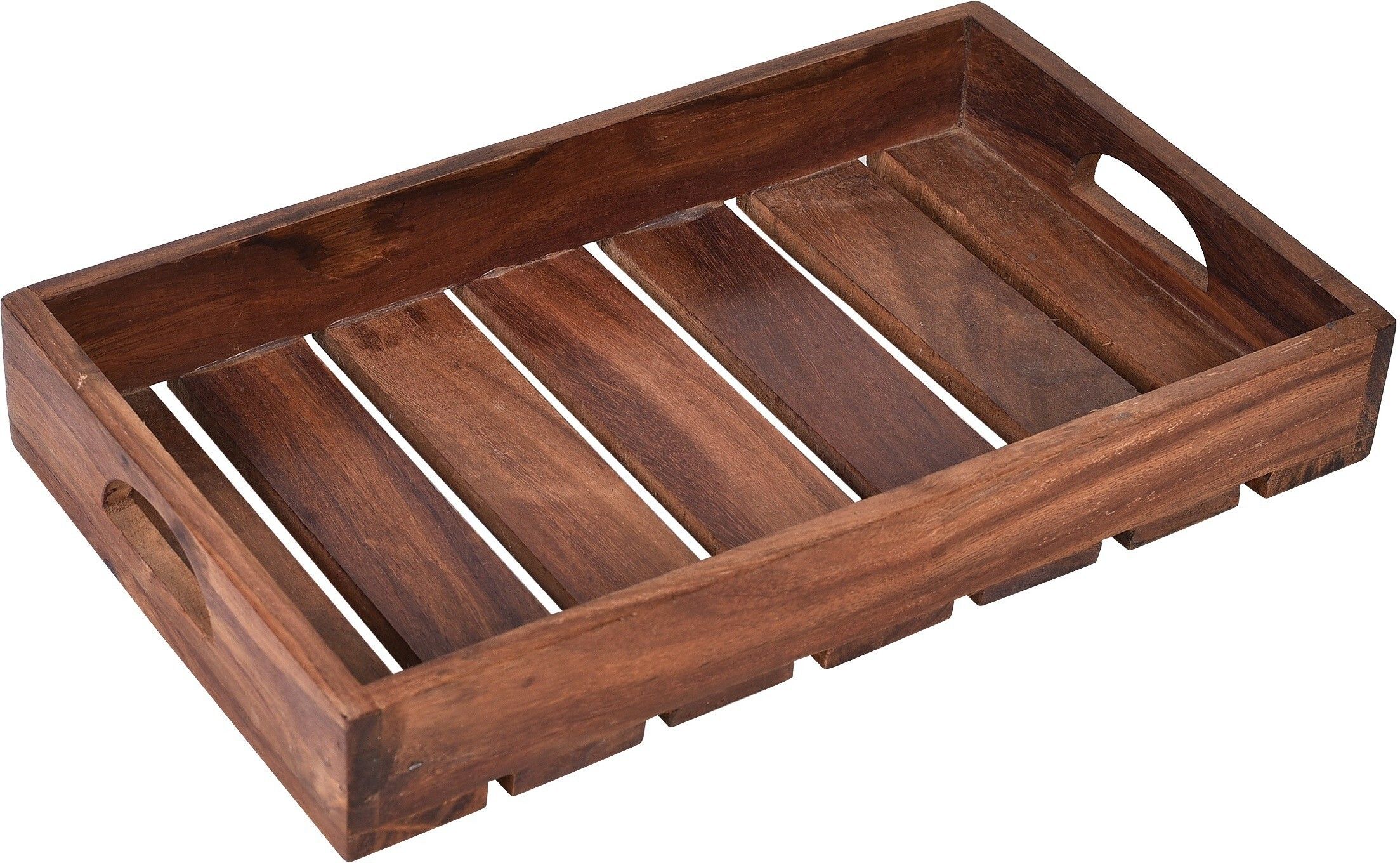 craft expertise Sheesham Wood Serving Trays for Coffee/Tea/Drinks (Brown-11.5x7x1.5 inch) Tray-picture-12