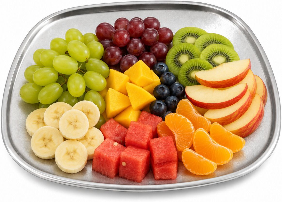 bhajanshree Food Grade Platinum Serving Plate for Fresh Fruits, Snacks & Appetizers Dinner Plate-picture-29