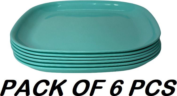 Tuqoise Square Plate 8 Inches Half Plate