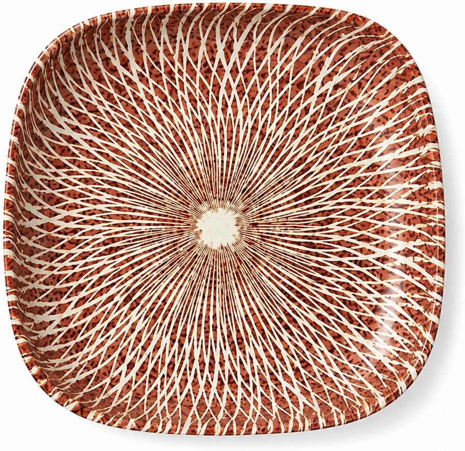 Brown white Plates Quarter Plate-image-9