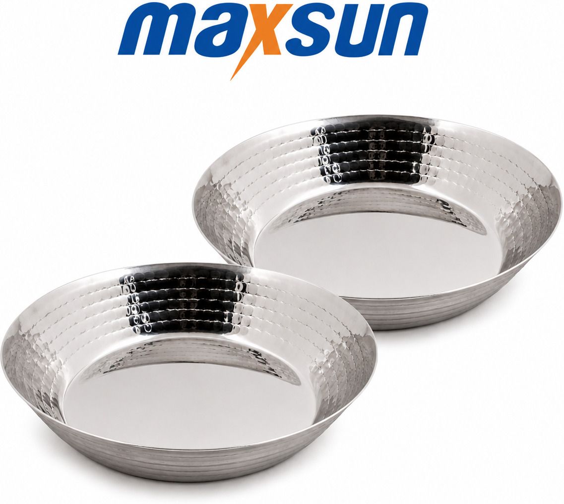 Stainless Steel Hammered Quarter Plate | Snack Plate | Dessert Plate Small Quarter Plate-image-29
