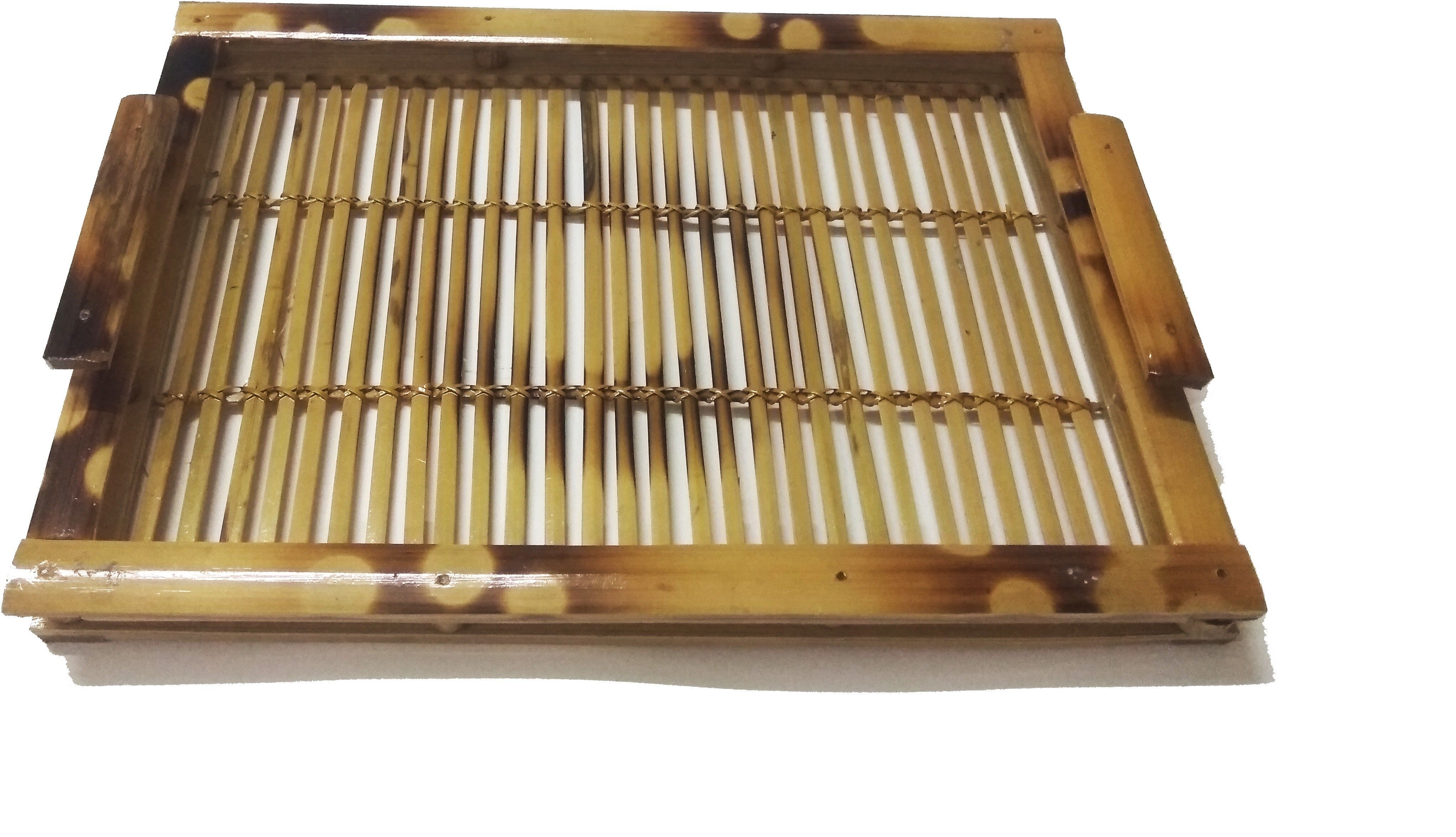 Hand Made Beautiful Big Eksel Bamboo tea/Dining Serving Tray-image-49