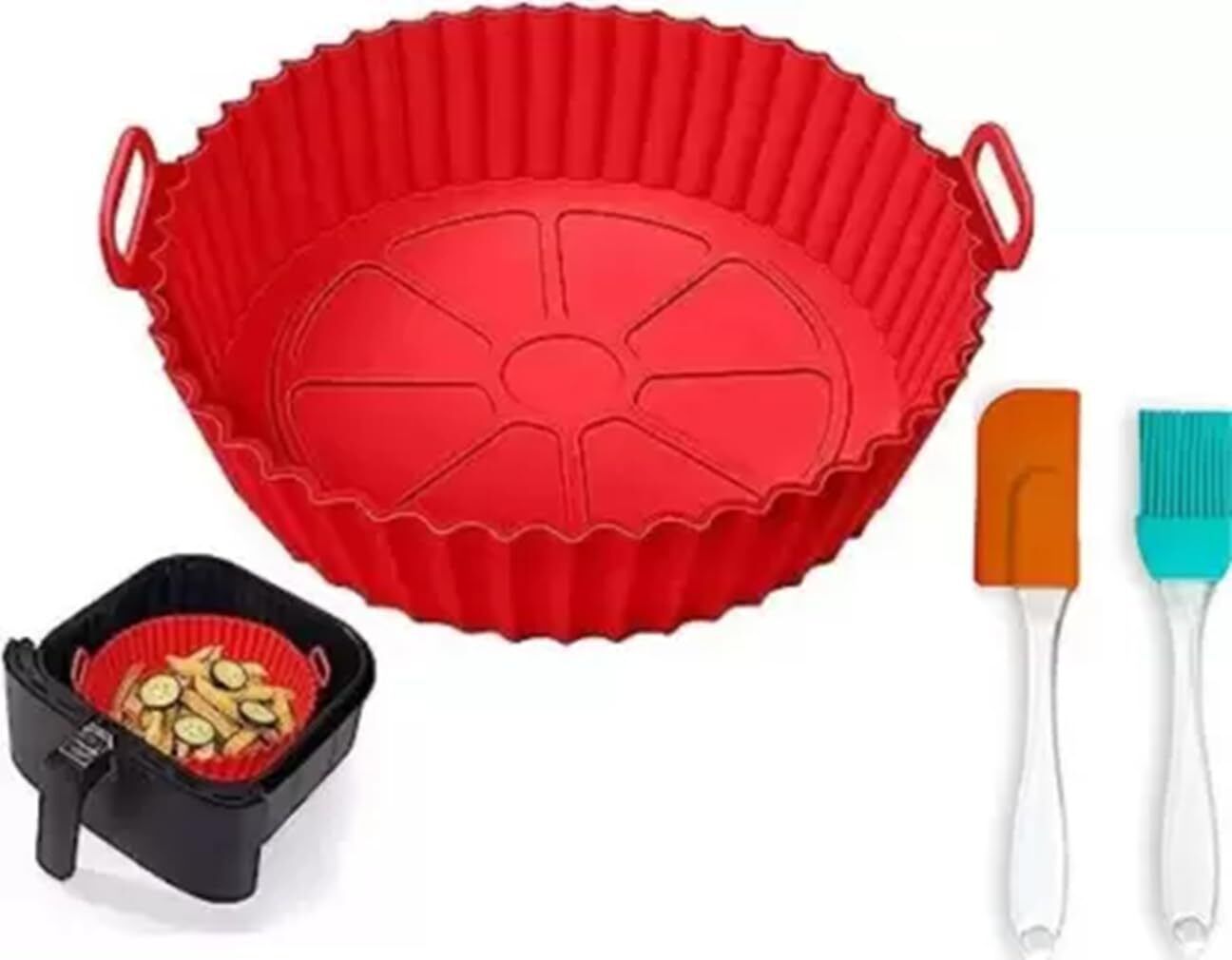 tesot Red Silicon Tray Tray Serving Set-picture-16