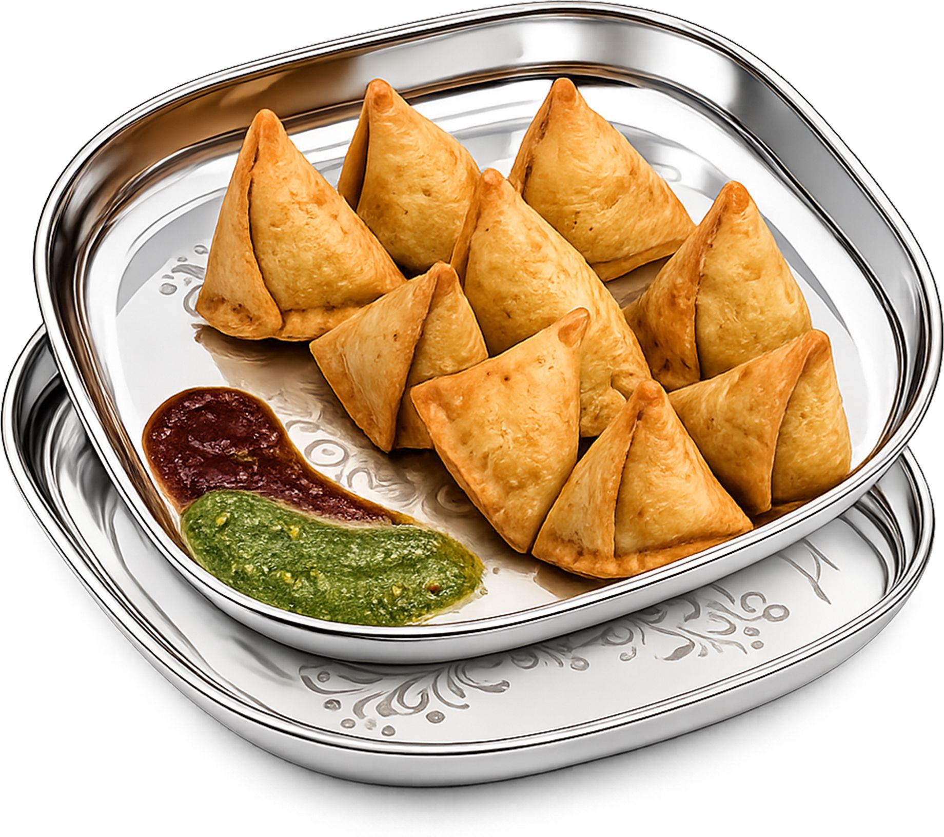 Small Portion Square Snacks Plates Pack of 2 | 22cm Nashta/Quarter Plates Quarter Plate-image-25