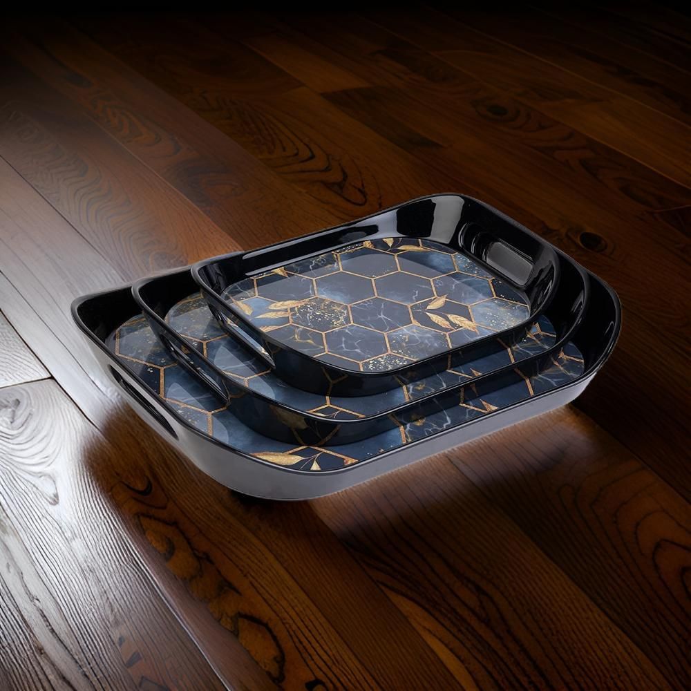BPA Free Plastic Serving Tray for Home, Kitchen, Parties Tray-image-16