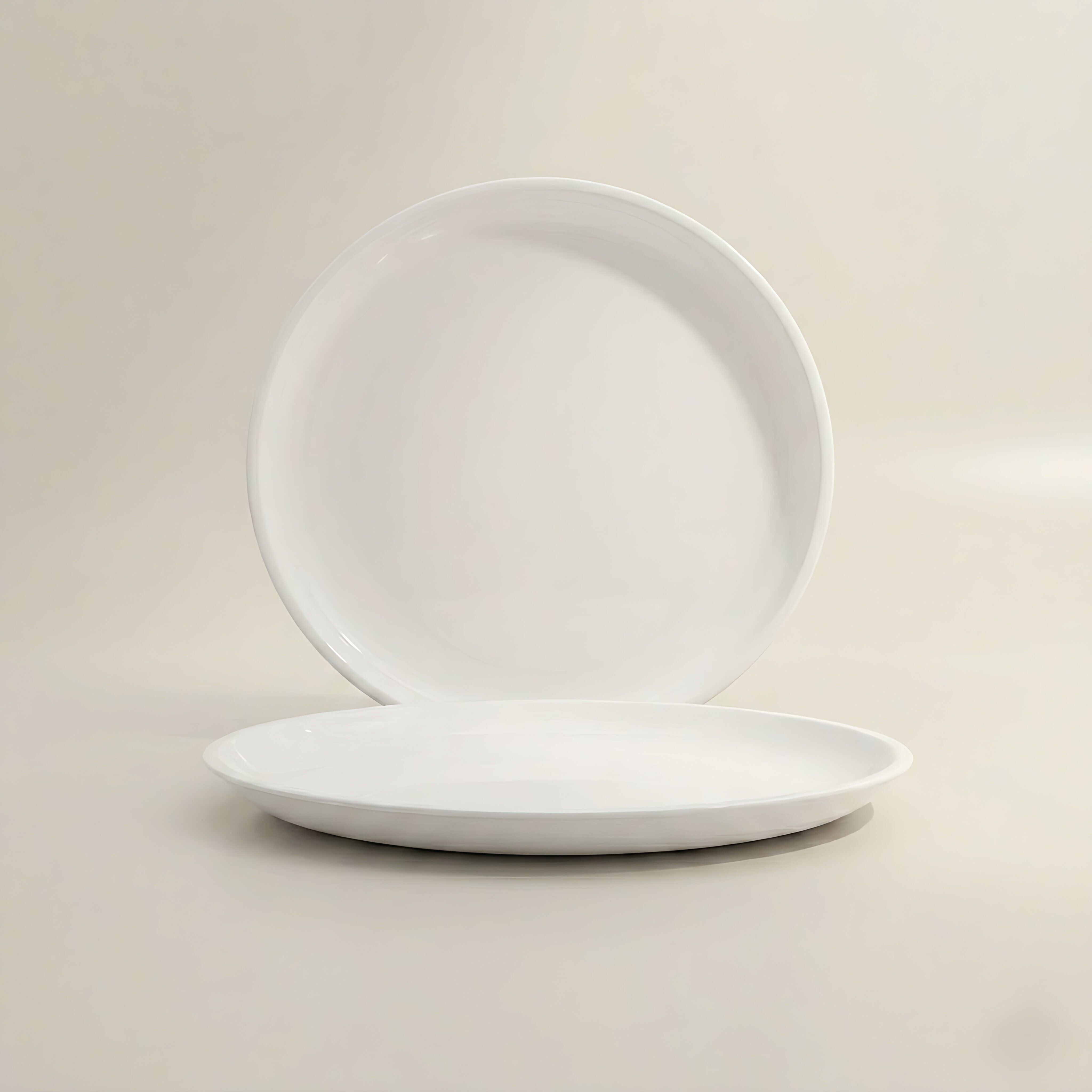 gepenterprises White 11 Inch Round Plastic Dinner Plate-picture-29