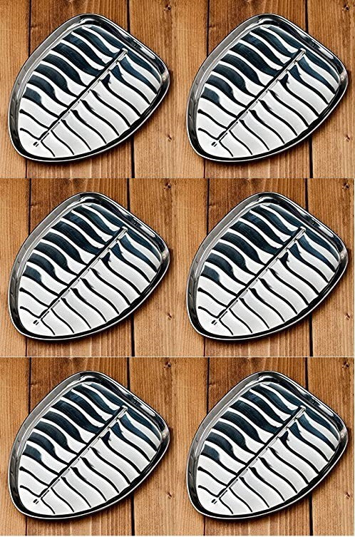 dynore 6 Pcs Banana Leaf Shape Dinner/Snack/Mess Tray- Set of 6 Small Tray image 1
