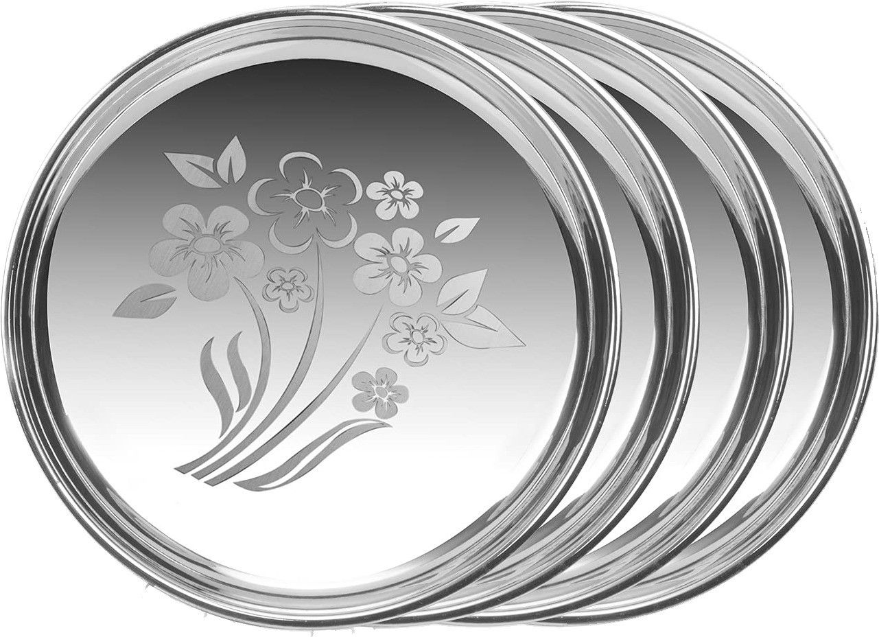 Laser Printed Plates / Lunch Plates / Bhojan Thali (Size: 13 Inch, 4 Pcs) Dinner Plate-image-12