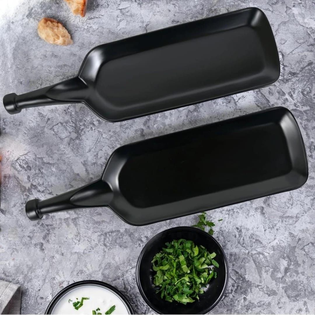 Bottle Shape Serving Platter Set of 2 Tray-image-5
