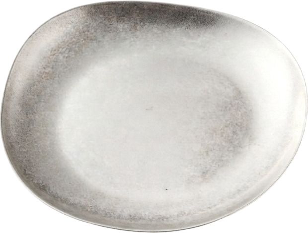 gyanadh Retro Silver Serving Plate Antique Round Metal Platter Dry Fruit Snacks Dish Dinner Plate-picture-1