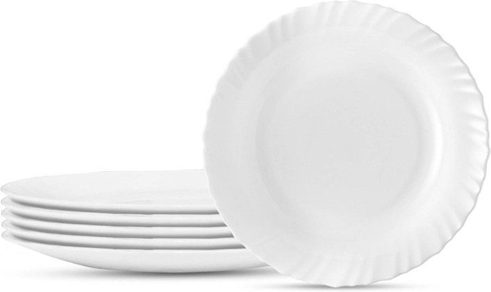 Diva Opalware Plain Glass Classique Collection Full Plate Set, 10-inch_New Dinner Plate-image-46