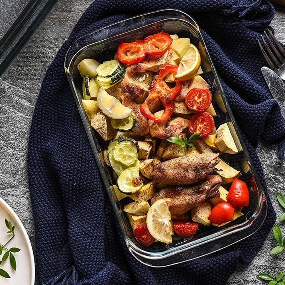 adhunyk Borosilicate Glass Oven Rectangle glass baking dish 1000 ml Dinner Plate-picture-7