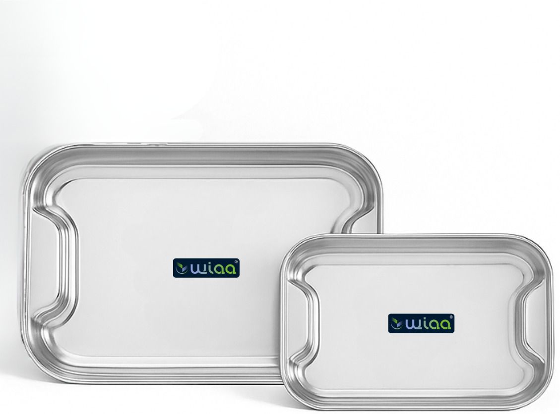 wiaa Stainless Steel Tray Set For Serving Tea Snacks Meal And More Tray-picture-28