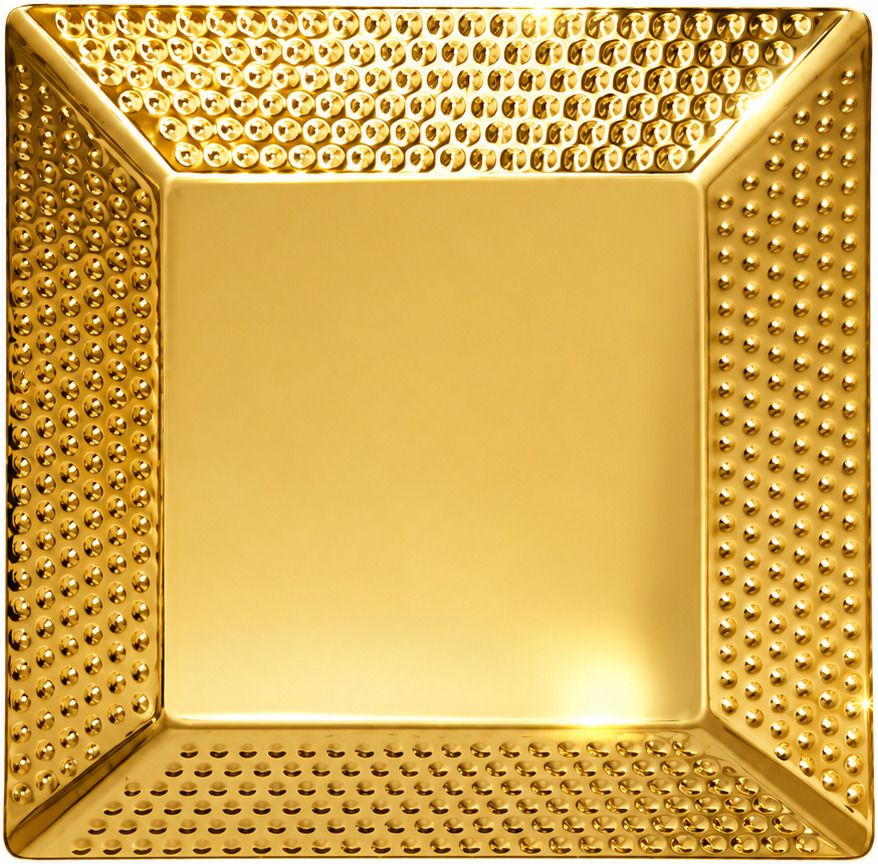 alark Golden Square Decorative Serving Tray Luxury Metal Dry Fruit Dish Diwali Wedding Tray Serving Set-picture-23