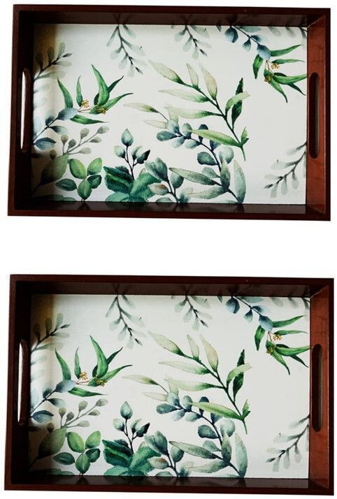 Wooden tray set of 2 with UV print|Serving Tray|Multipurpose Tray|AHS-T1219_Ne Tray-image-46