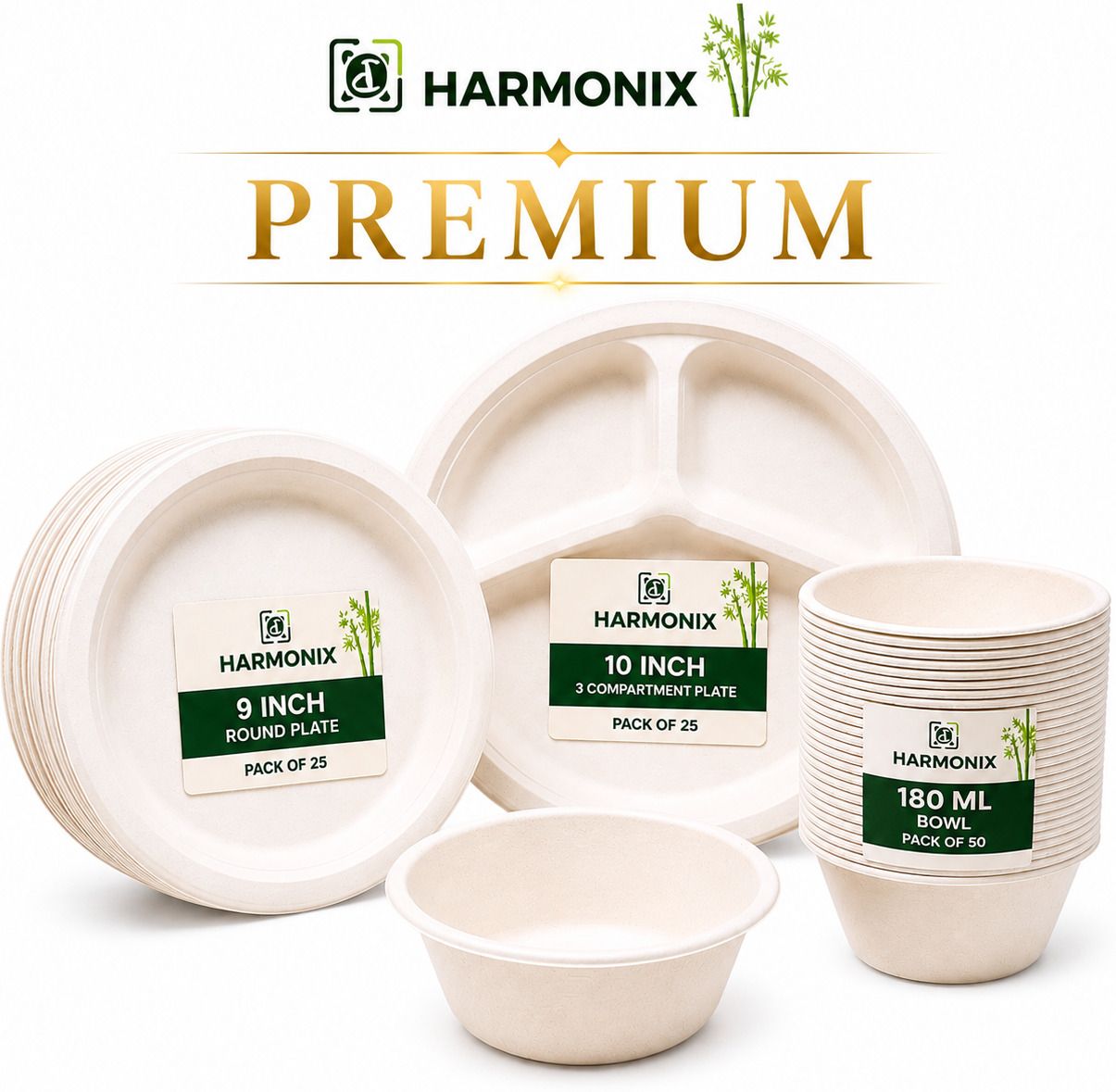 harmonixllp Pack of 100 Paper Dinner Set-picture-22