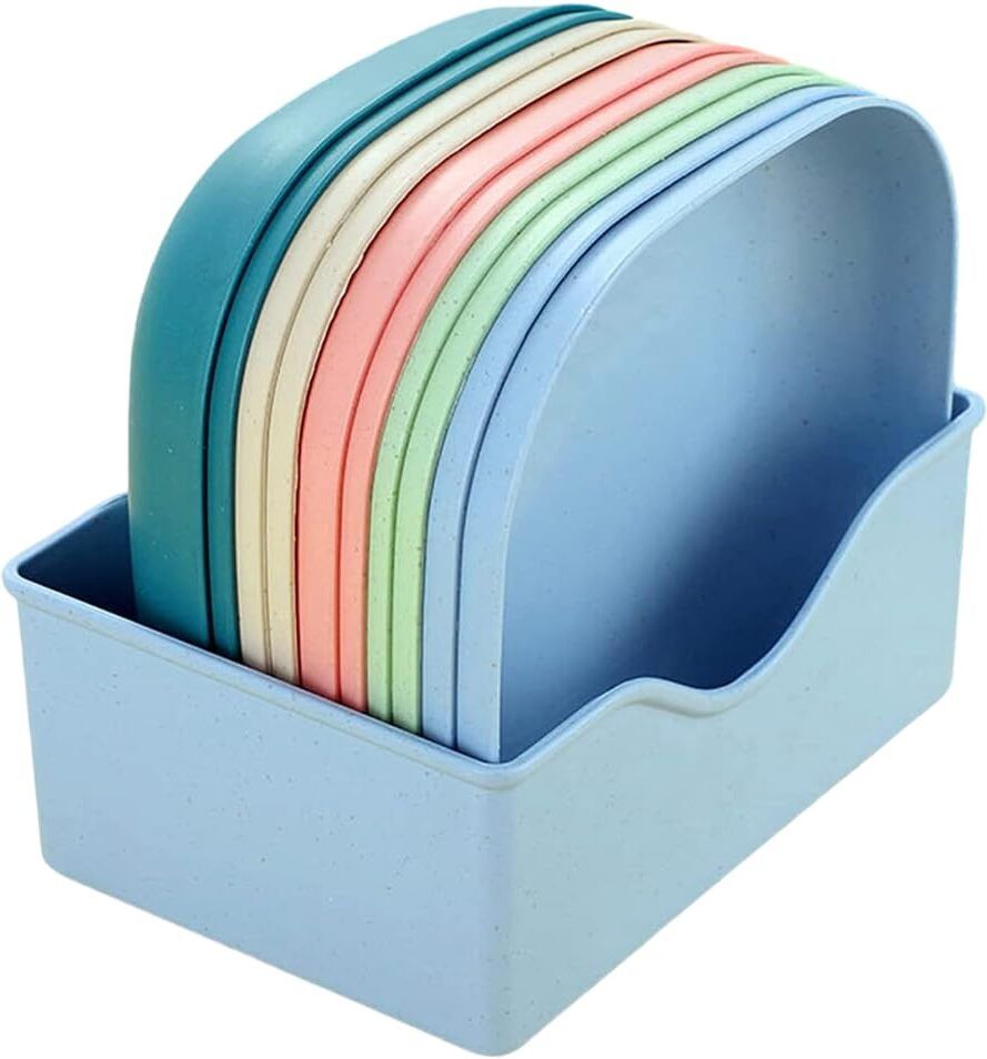 anshrit creation Pack of 10 Plastic Square Plastic Dinner Plate Dinner Set-picture-45