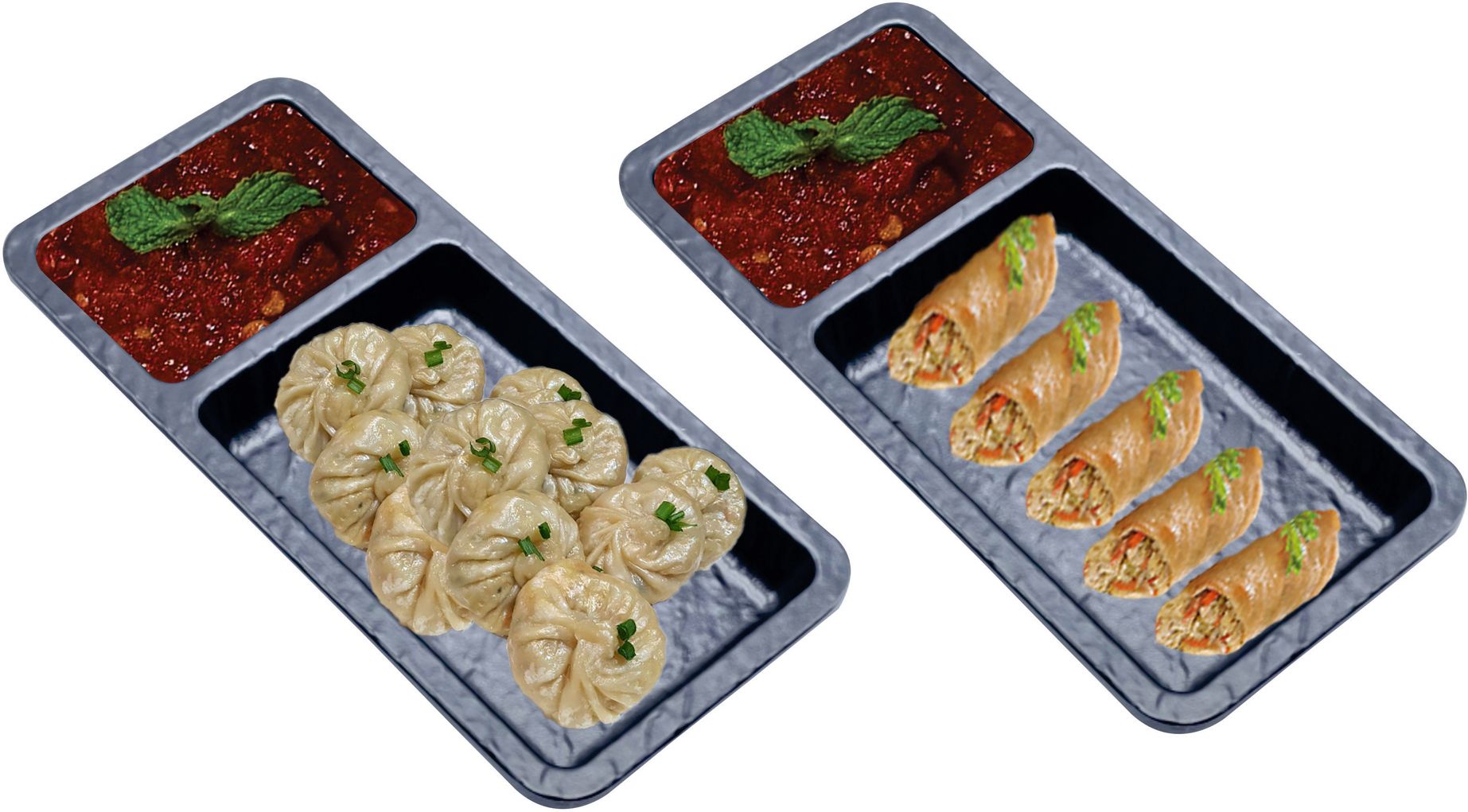 zido Starter Platter for Snacks Like Momos, Spring Roll, Chili Potato etc Sizzler Tray-picture-24
